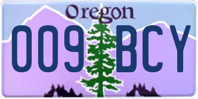 OR license plate 009BCY