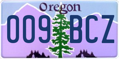 OR license plate 009BCZ