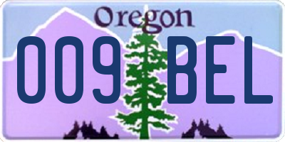 OR license plate 009BEL