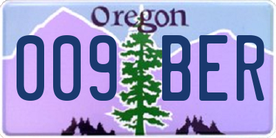 OR license plate 009BER