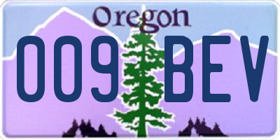 OR license plate 009BEV