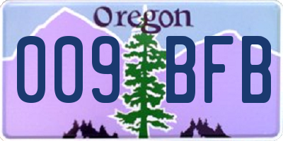 OR license plate 009BFB