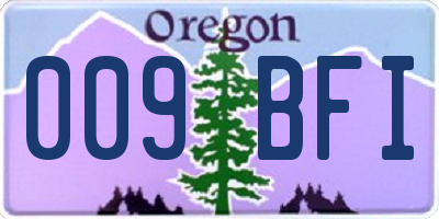OR license plate 009BFI