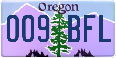 OR license plate 009BFL