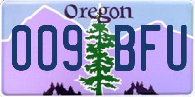 OR license plate 009BFU