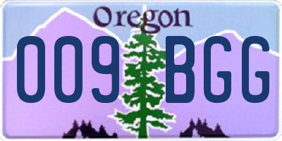 OR license plate 009BGG