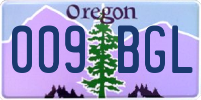 OR license plate 009BGL