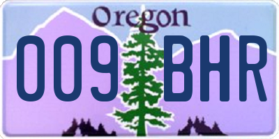 OR license plate 009BHR