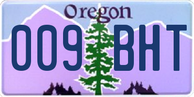OR license plate 009BHT