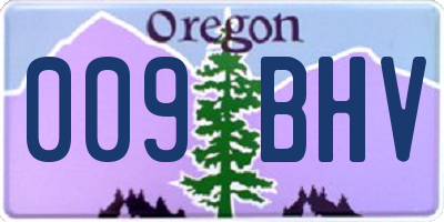 OR license plate 009BHV