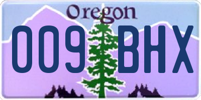 OR license plate 009BHX