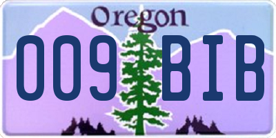 OR license plate 009BIB