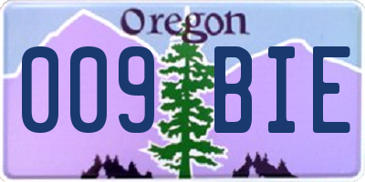 OR license plate 009BIE