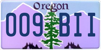 OR license plate 009BII