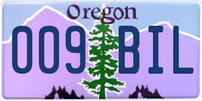 OR license plate 009BIL
