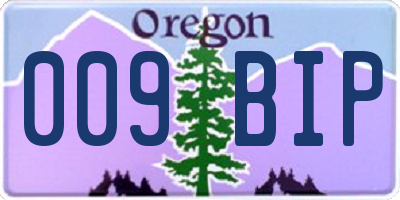 OR license plate 009BIP