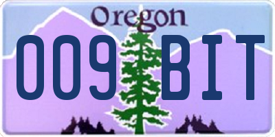 OR license plate 009BIT