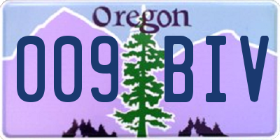 OR license plate 009BIV