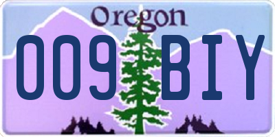 OR license plate 009BIY