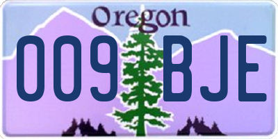 OR license plate 009BJE