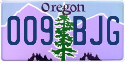 OR license plate 009BJG
