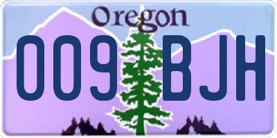 OR license plate 009BJH