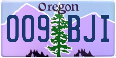 OR license plate 009BJI