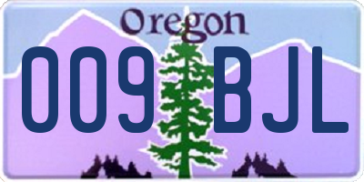 OR license plate 009BJL
