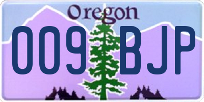 OR license plate 009BJP