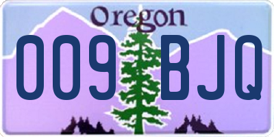 OR license plate 009BJQ