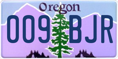 OR license plate 009BJR