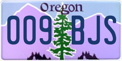 OR license plate 009BJS