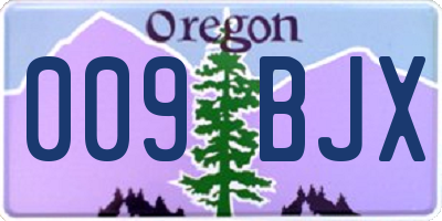 OR license plate 009BJX