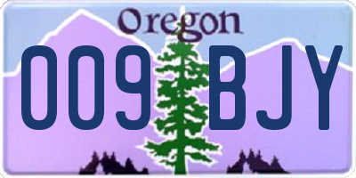 OR license plate 009BJY