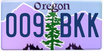 OR license plate 009BKK