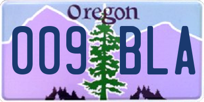 OR license plate 009BLA