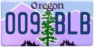 OR license plate 009BLB