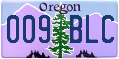 OR license plate 009BLC