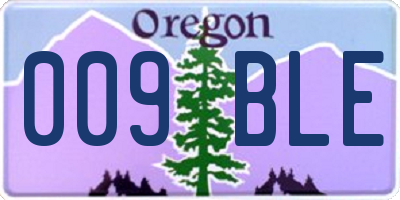 OR license plate 009BLE