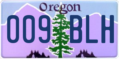 OR license plate 009BLH