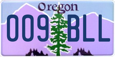 OR license plate 009BLL