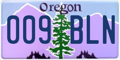 OR license plate 009BLN