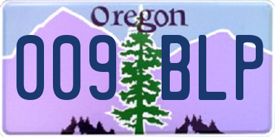 OR license plate 009BLP