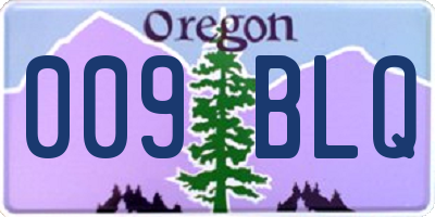 OR license plate 009BLQ