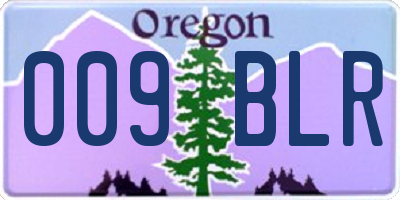 OR license plate 009BLR