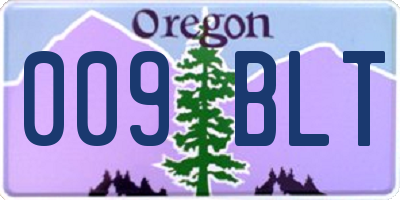 OR license plate 009BLT