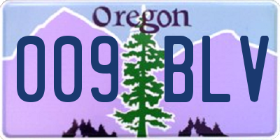 OR license plate 009BLV