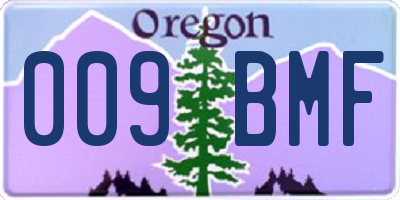 OR license plate 009BMF