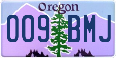 OR license plate 009BMJ