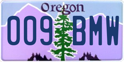 OR license plate 009BMW